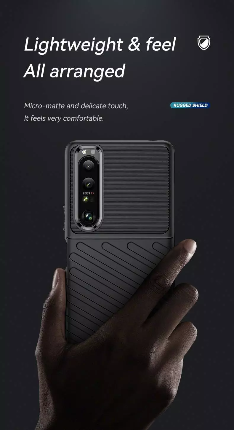 Протиударний чохол бампер для Sony Xperia 1 IV Anomaly Thunder Black (Чорний)