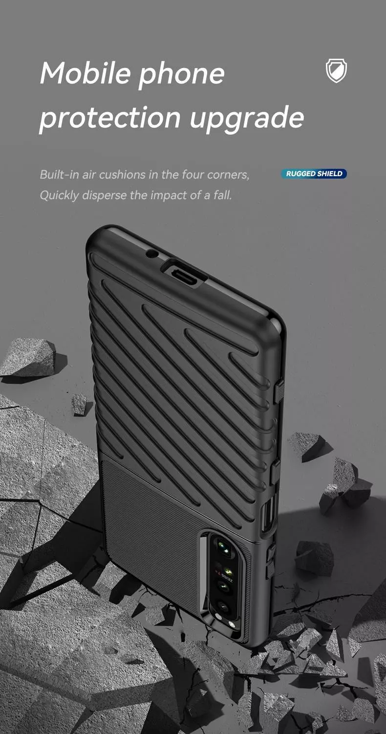 Протиударний чохол бампер для Sony Xperia 1 IV Anomaly Thunder Black (Чорний)