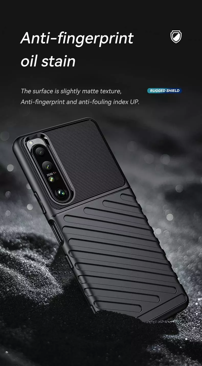 Протиударний чохол бампер для Sony Xperia 1 IV Anomaly Thunder Black (Чорний)