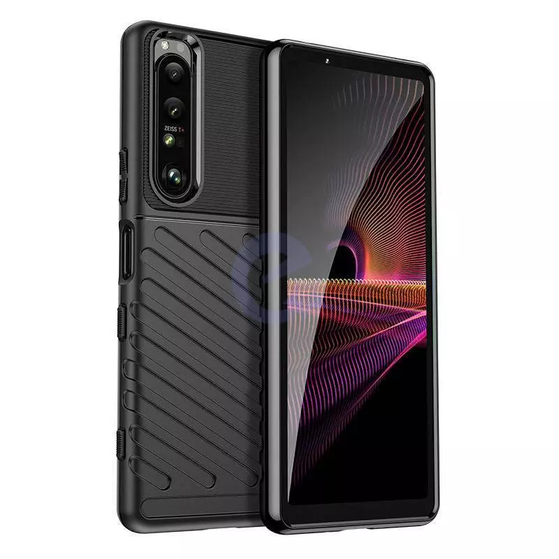 Протиударний чохол бампер для Sony Xperia 1 IV Anomaly Thunder Black (Чорний)