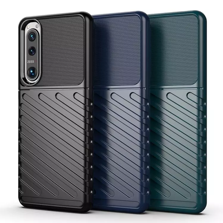 Противоударный чехол бампер для Sony Xperia 5 IV Anomaly Thunder Black (Черный)
