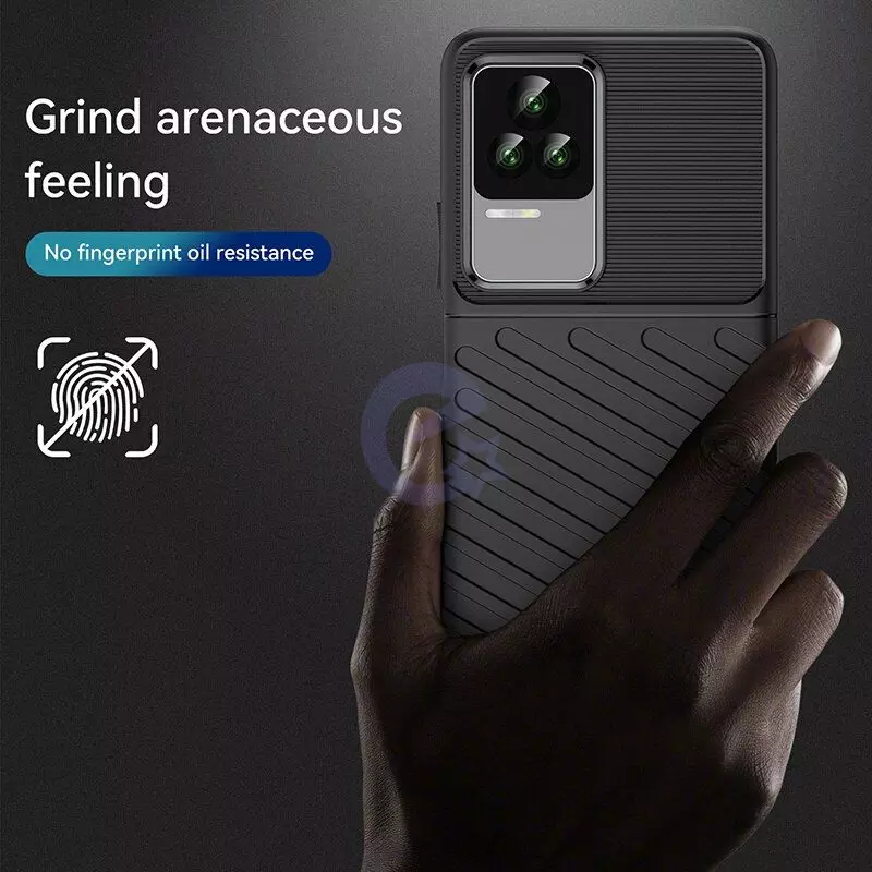 Протиударний чохол бампер для Xiaomi Poco F4 / Redmi K50 / Redmi K50 Pro / Redmi K40S Anomaly Thunder Black (Чорний)