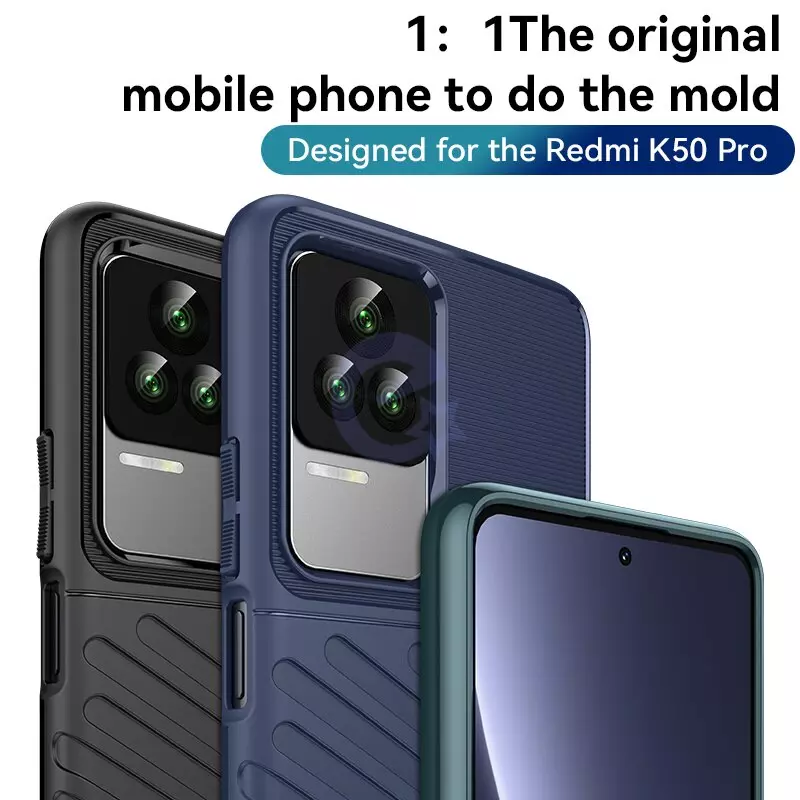Противоударный чехол бампер для Xiaomi Poco F4 / Redmi K50 / Redmi K50 Pro / Redmi K40S Anomaly Thunder Green (Зеленый)