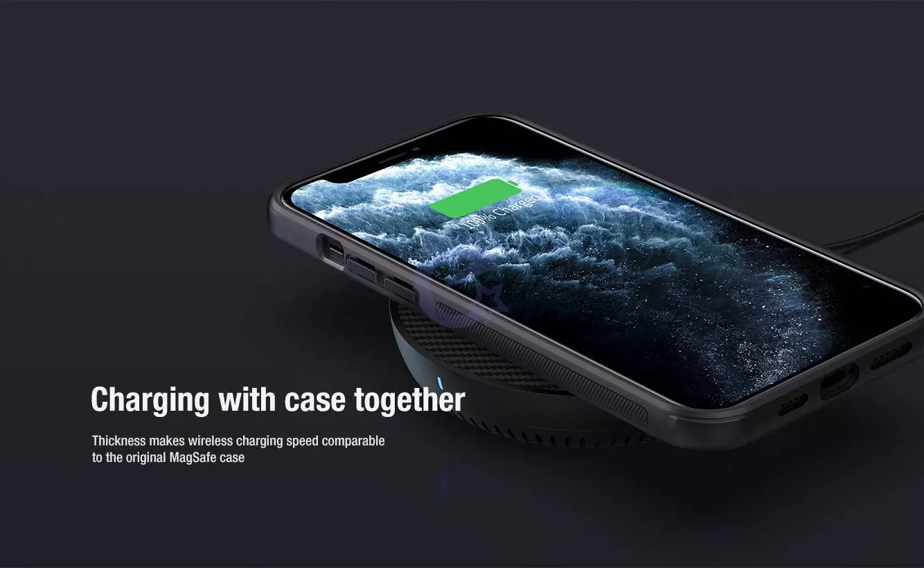 Противоударный чехол бампер Nillkin Super Frosted Shield Pro Magnetic для iPhone 14 Blue (Синий)