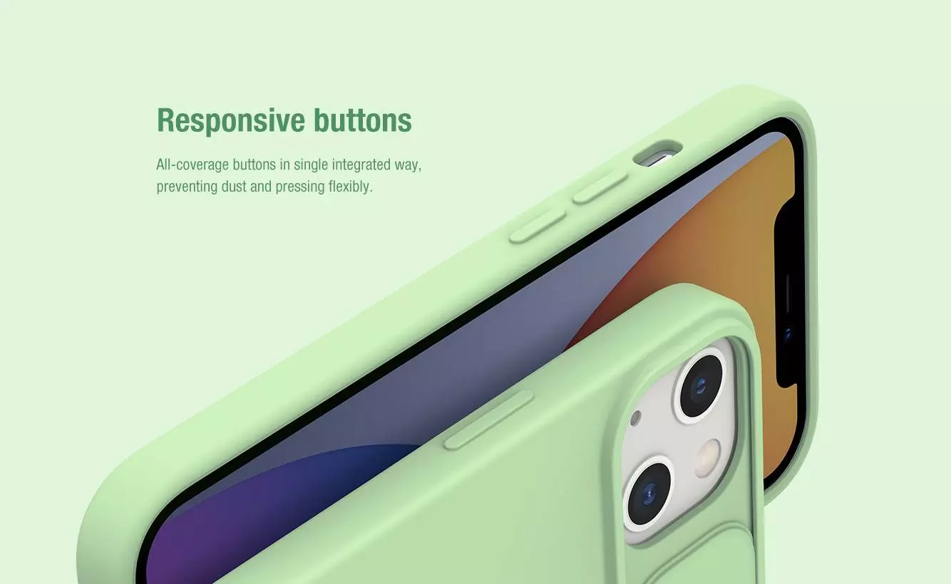 Протиударний чохол бампер Nillkin CamShield Silky Magnetic Silicone (шторка на камеру) для iPhone 14 Blue (Синій)