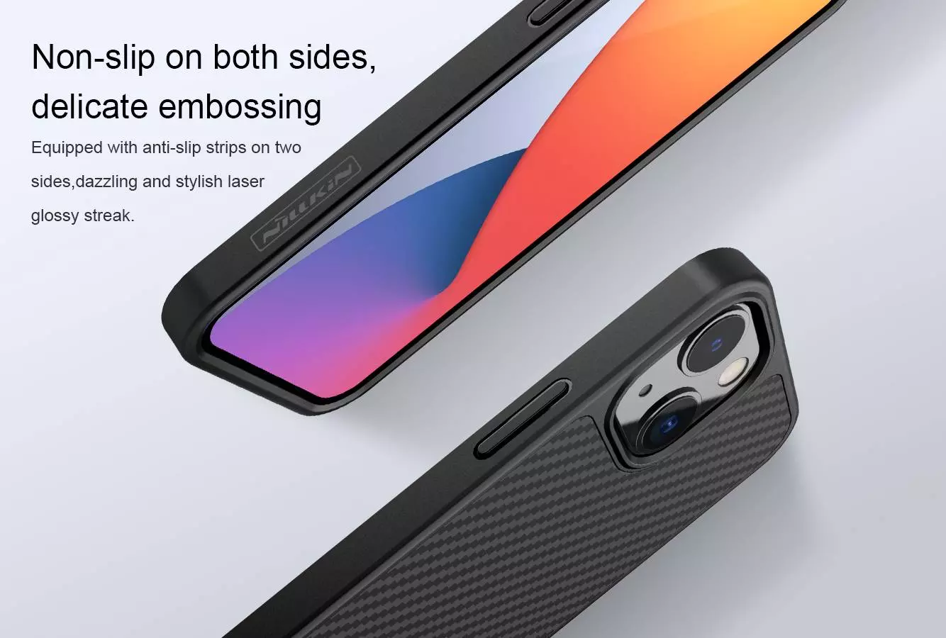 Чехол бампер Nillkin Synthetic Fiber для iPhone 14 Plus Black (Черный) Чехол бампер Nillkin Synthetic Fiber для iPhone 14 Plus Black (Черный)