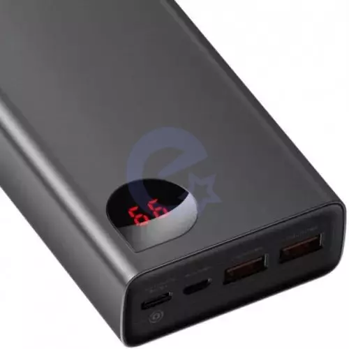 Универсальная батарея Baseus Adaman Metal Digital Display Quick Charge Power Bank 20000 mAh 65W Black (Черный)