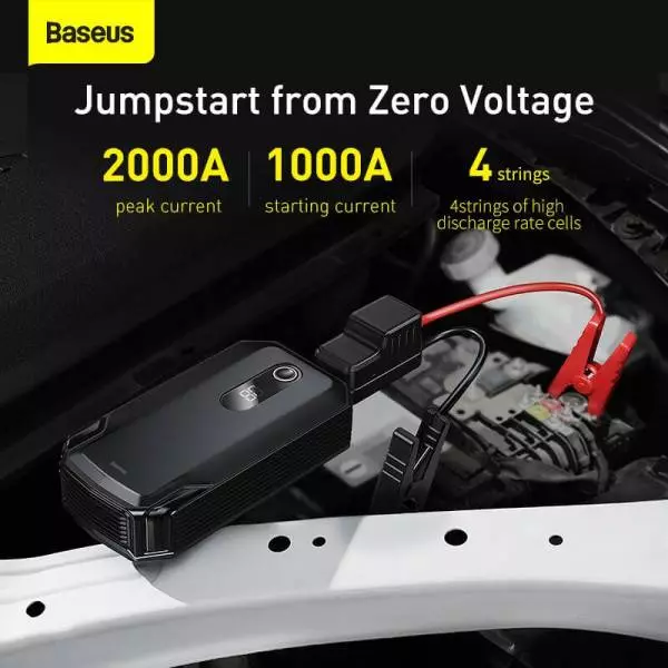 Автомобільний пусковий пристрій Baseus Booster MAX AIR Car Jump Starter Super Energy 3in1 20000 mAh Black (Чорний) (CGNL020001) Автомобільний пусковий пристрій Baseus Booster MAX AIR Car Jump Starter Super Energy 3in1 20000 mAh Black (Чорний) (CGNL020001)