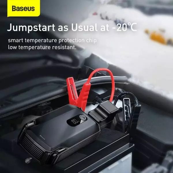 Автомобільний пусковий пристрій Baseus Booster MAX AIR Car Jump Starter Super Energy 3in1 20000 mAh Black (Чорний) (CGNL020001) Автомобільний пусковий пристрій Baseus Booster MAX AIR Car Jump Starter Super Energy 3in1 20000 mAh Black (Чорний) (CGNL020001)