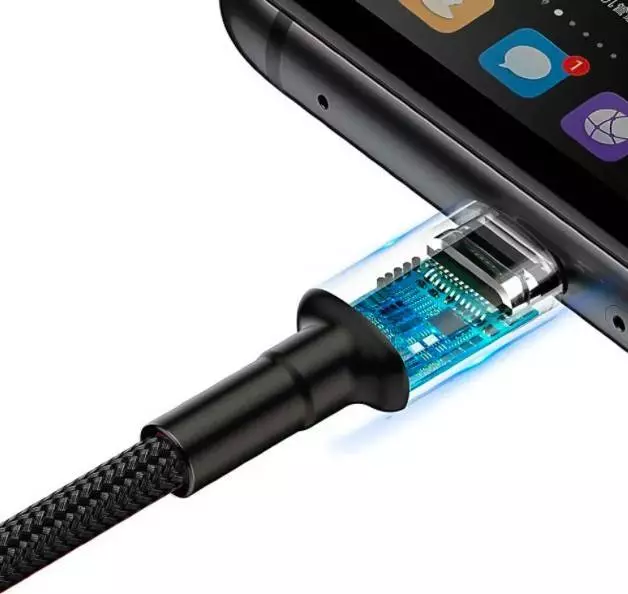 Кабель Baseus Cafule HW Quick Charging 5A, 40W, 1m Black/Grey (Чорний/Сірий) (CATKLF-PG1) Кабель Baseus Cafule HW Quick Charging 5A, 40W, 1m Black/Grey (Чорний/Сірий) (CATKLF-PG1)