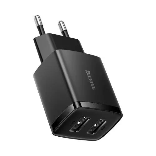 Зарядний пристрій Baseus Compact Quick Charger 2U 10.5W Black (Чорний) (CCXJ010201) Зарядний пристрій Baseus Compact Quick Charger 2U 10.5W Black (Чорний) (CCXJ010201)