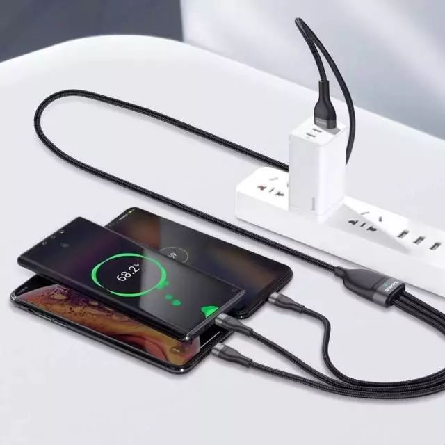 Кабель Baseus Flash Series 3-in-1 Fast Charging (Lightning/USB Type-C/Micro USB) 1.2m 5 A Black (Чорний) (CA1T3-G1) Кабель Baseus Flash Series 3-in-1 Fast Charging (Lightning/USB Type-C/Micro USB) 1.2m 5 A Black (Чорний) (CA1T3-G1)