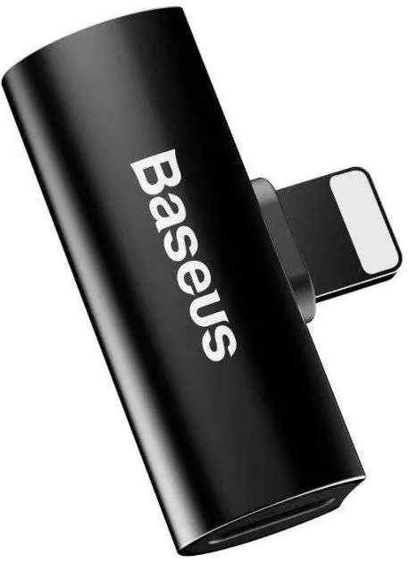 Перехідник Baseus Male to Dual Lightning Adapter L46 Black (Чорний) (CAL46-01) Перехідник Baseus Male to Dual Lightning Adapter L46 Black (Чорний) (CAL46-01)