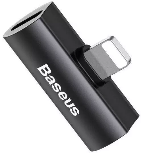 Перехідник Baseus Male to Dual Lightning Adapter L46 Black (Чорний) (CAL46-01) Перехідник Baseus Male to Dual Lightning Adapter L46 Black (Чорний) (CAL46-01)