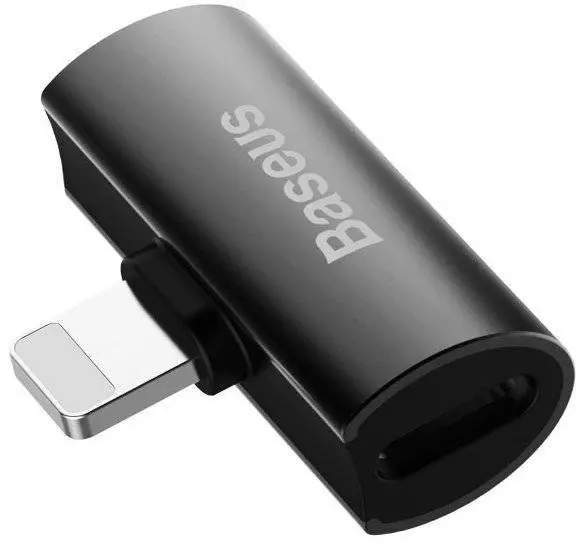 Перехідник Baseus Male to Dual Lightning Adapter L46 Black (Чорний) (CAL46-01) Перехідник Baseus Male to Dual Lightning Adapter L46 Black (Чорний) (CAL46-01)
