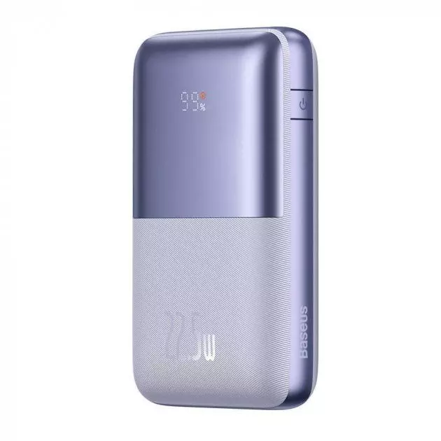 Універсальна батарея Baseus Power Bank 20000mAh Bipow Pro Digital Display PD 22.5W Purple (Пурпурний) (PPQD030105)