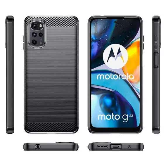 Протиударний чохол бампер для Motorola Moto G22 / E32 iPaky Carbon Fiber Black (Чорний) Протиударний чохол бампер для Motorola Moto G22 / E32 iPaky Carbon Fiber Black (Чорний)