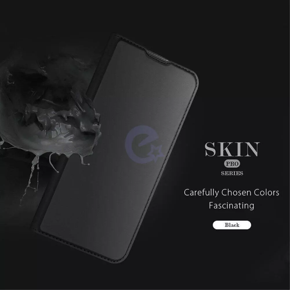 Чехол книжка для Realme C21Y / C25Y / C21 Dux Ducis Skin Pro Black (Черный)