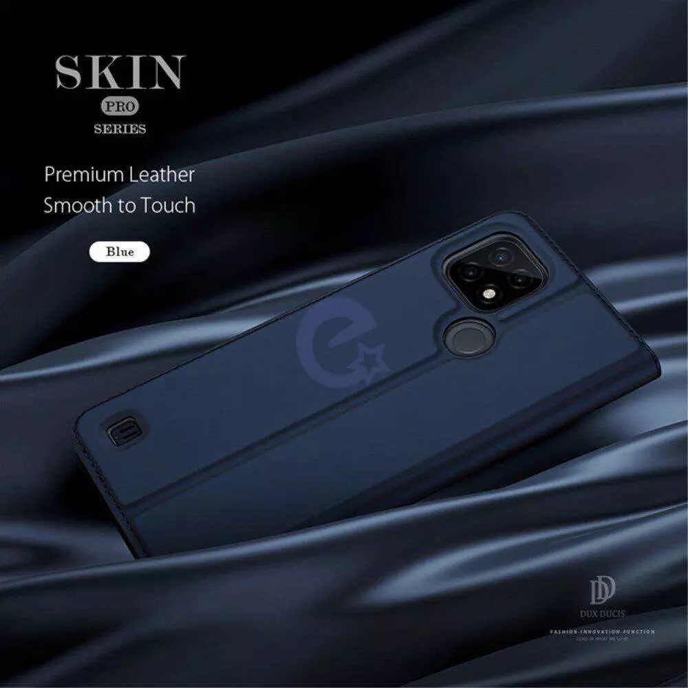 Чехол книжка для Realme C21Y / C25Y / C21 Dux Ducis Skin Pro Black (Черный)