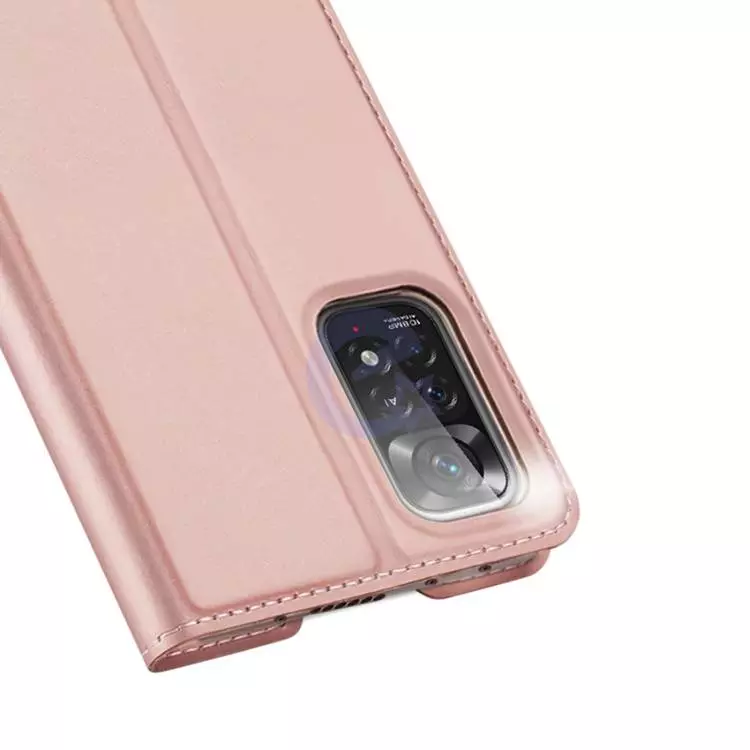 Чехол книжка для Xiaomi Redmi Note 11 Pro Plus 5G Dux Ducis Skin Pro Rose Gold (Розовое Золото)