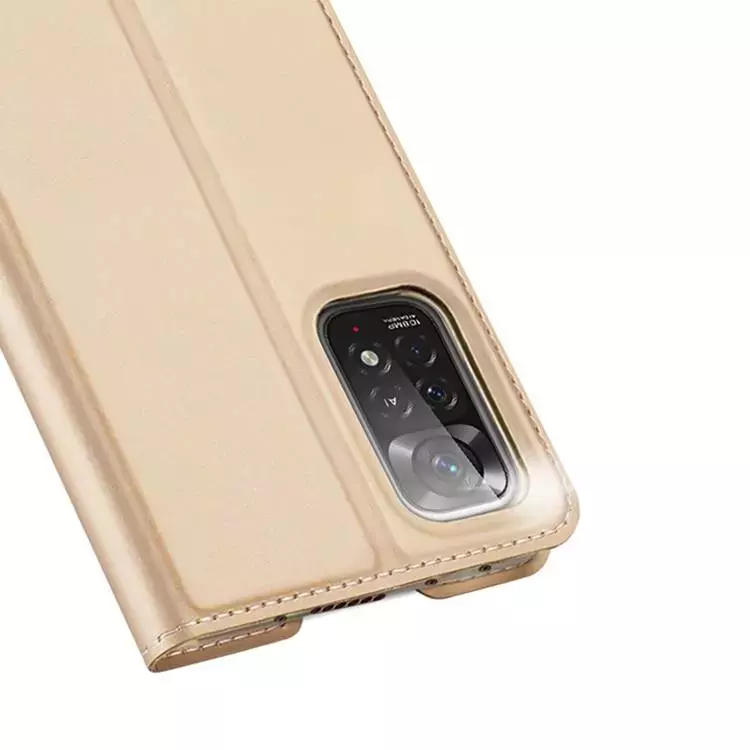 Чехол книжка для Xiaomi Poco M4 5G / Redmi Note 11R Dux Ducis Skin Pro Gold (Золотой)