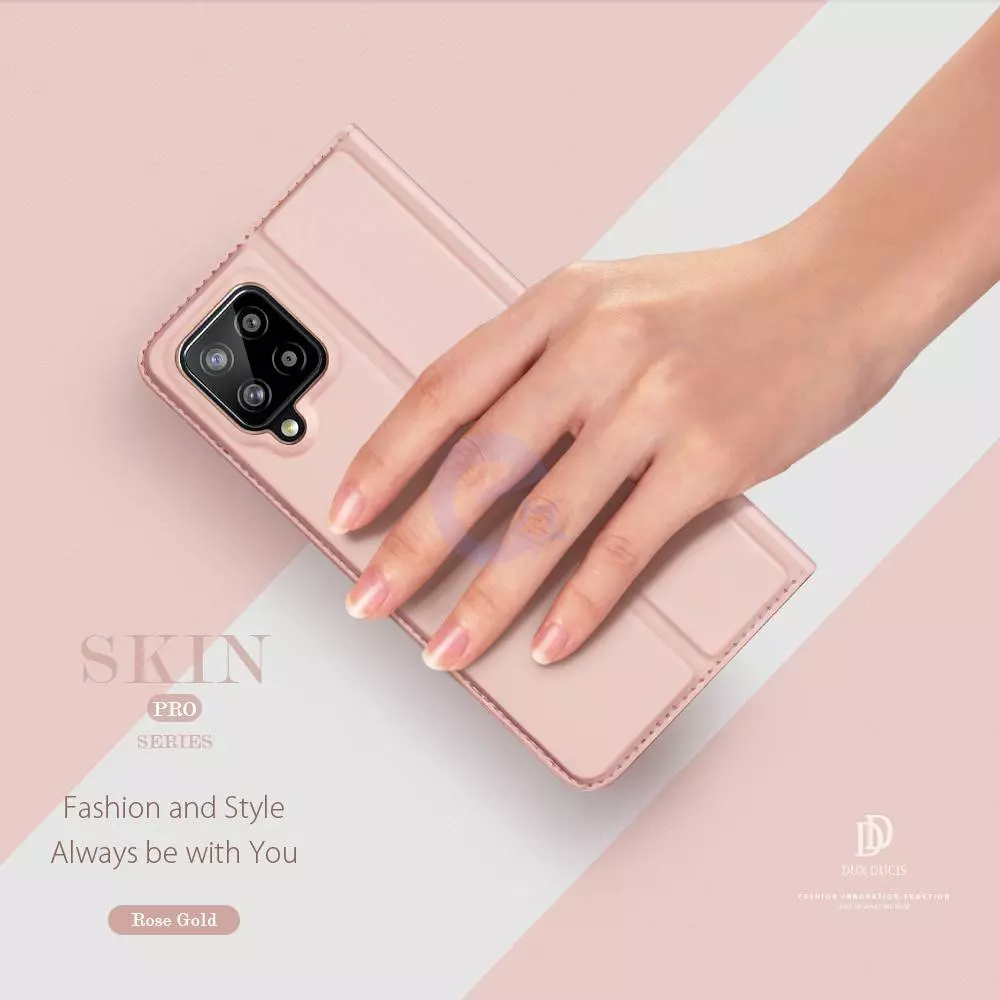 Чехол книжка для Samsung Galaxy M33 Dux Ducis Skin Pro Rose Gold (Розовое Золото)