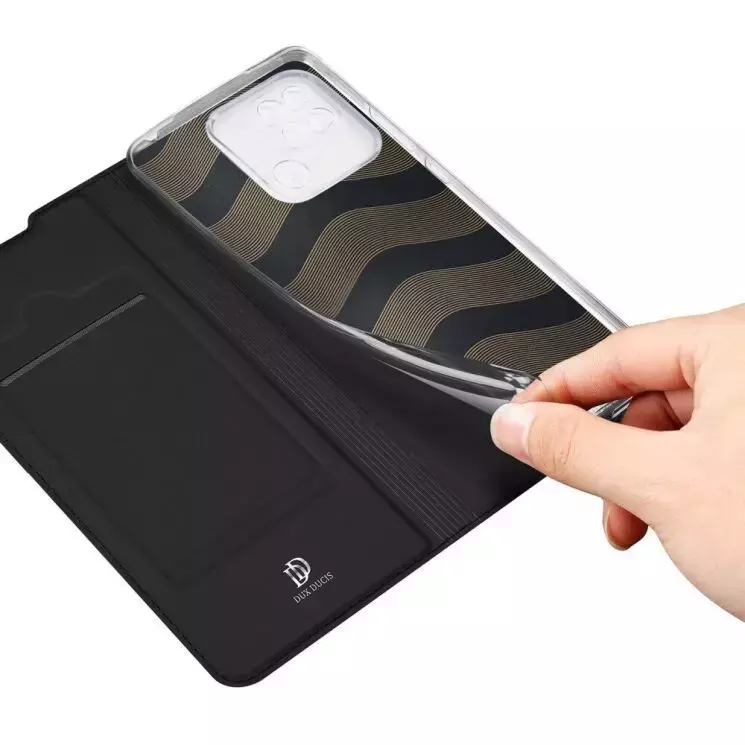 Чехол книжка для Xiaomi 12S Ultra Dux Ducis Skin Pro Black (Черный)