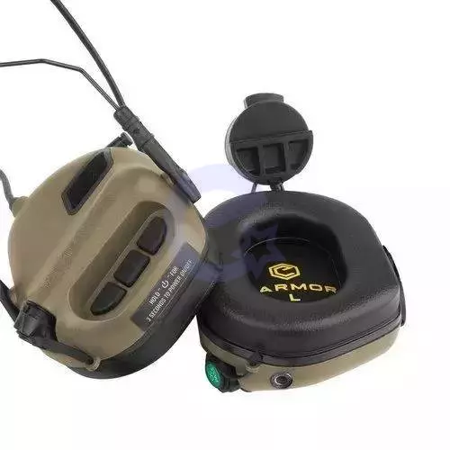 Активні навушники шумоподавлюючі EARMOR M31H COYOTE КОЙОТ ORIGINAL тактичні з кріпленням для шолома FAST