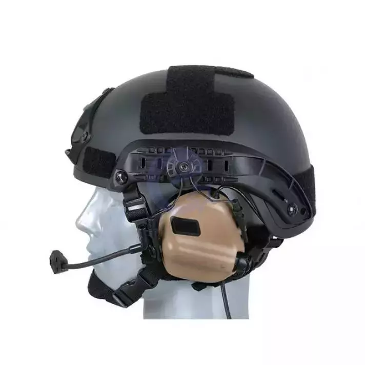 Оригинальные активные наушники EARMOR M32H на шлем fast крепление ARC с микрофоном Coyote Brown (Койот)