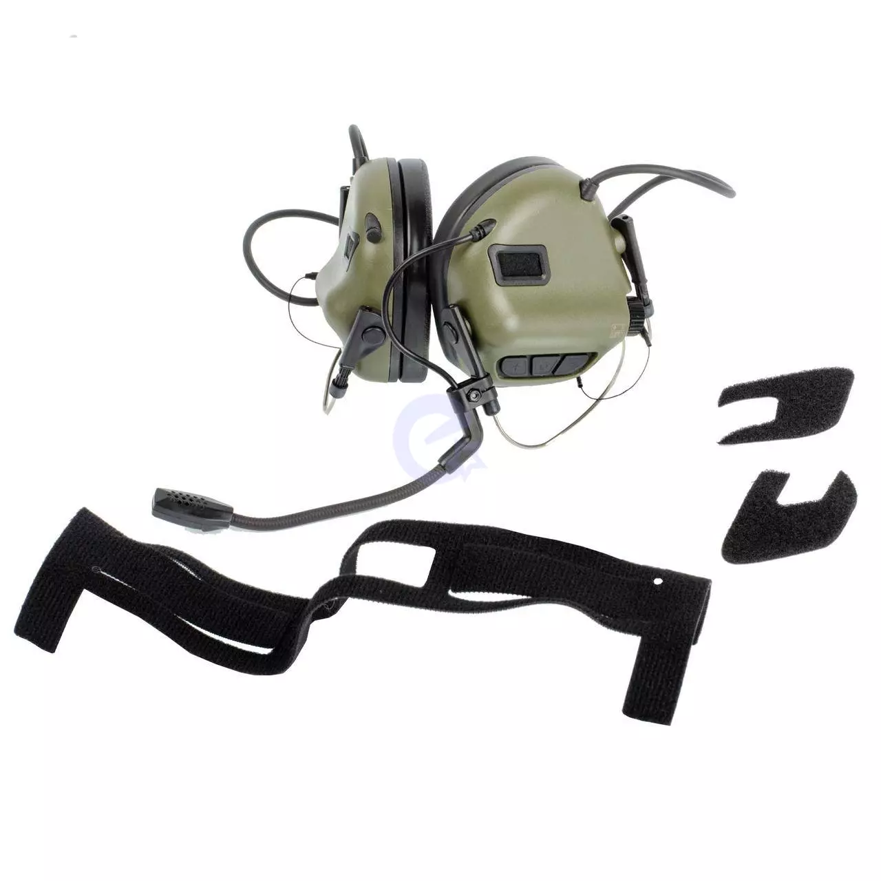 Активные шумоподавляющие наушники Earmor M32N Mark 3 MilPro с микрофоном под шлем Olive Green (Оливковый)