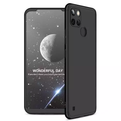 Ультратонкий чехол бампер для Realme C21Y / C25Y / C21 GKK Dual Armor Black (Черный)