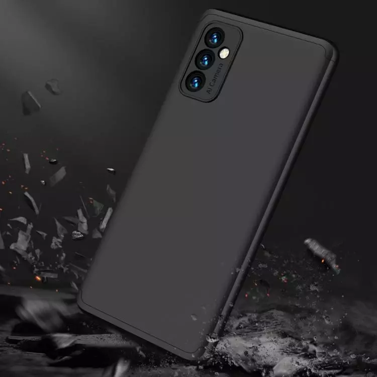 Ультратонкий чехол бампер для Samsung Galaxy M23 / Galaxy M13 GKK Dual Armor Black / Silver (Черный / Серебристый)
