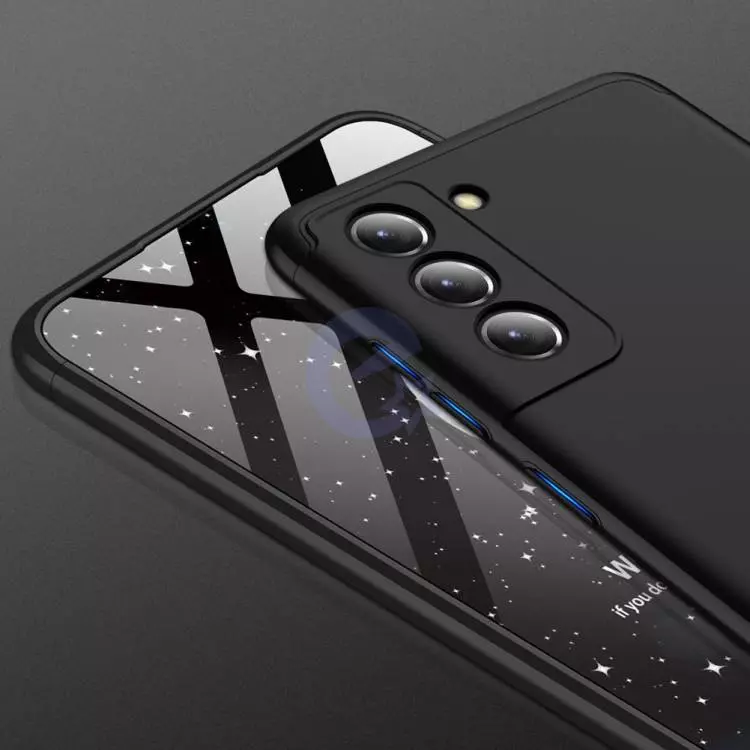 Ультратонкий чехол бампер для Samsung Galaxy S21 FE GKK Dual Armor Black / Blue (Черный / Синий) Ультратонкий чехол бампер для Samsung Galaxy S21 FE GKK Dual Armor Black / Blue (Черный / Синий)