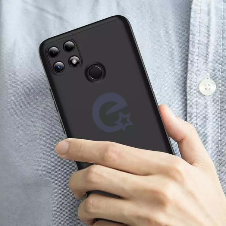 Ультратонкий чехол бампер для Realme C25s / C25 GKK Dual Armor Black / Red (Черный / Красный)