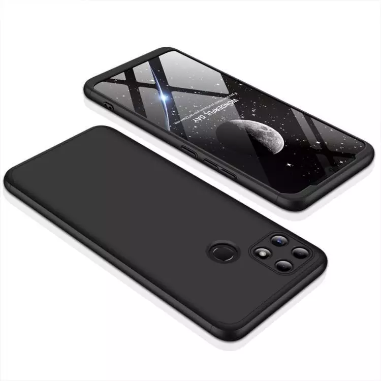 Ультратонкий чехол бампер для Realme C25s / C25 GKK Dual Armor Black / Silver (Черный / Серебристый)