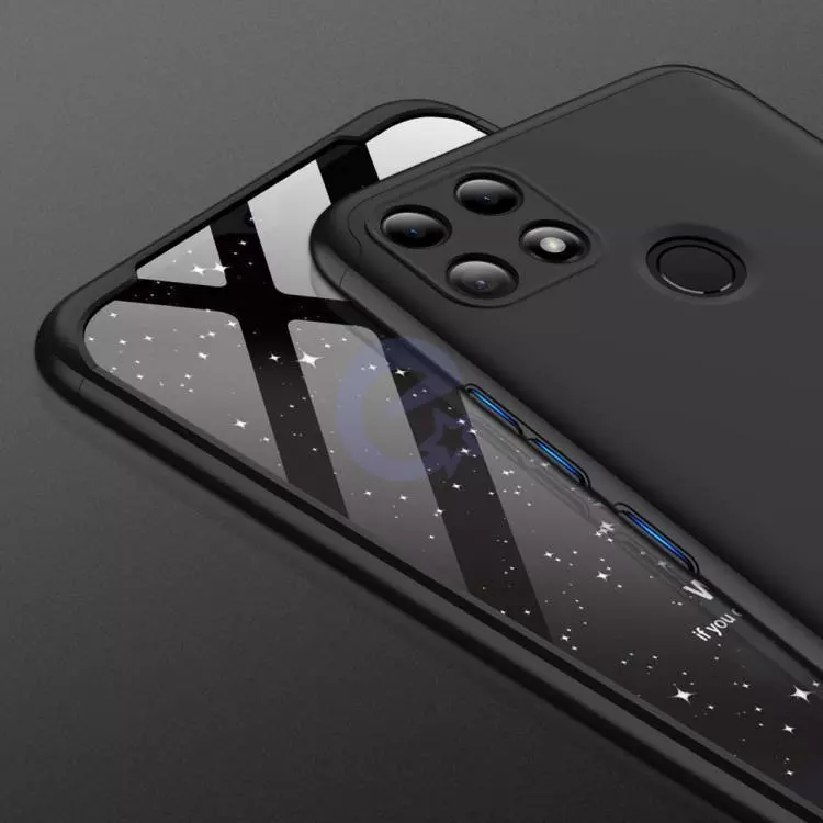 Ультратонкий чехол бампер для Realme C25s / C25 GKK Dual Armor Black / Red (Черный / Красный)