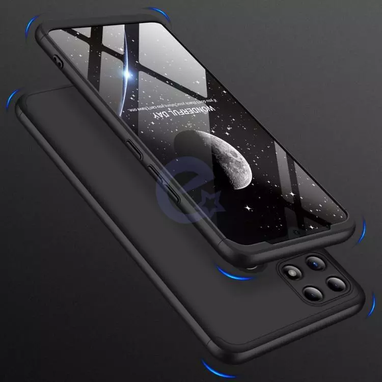 Ультратонкий чехол бампер для Realme C25s / C25 GKK Dual Armor Black / Red (Черный / Красный)