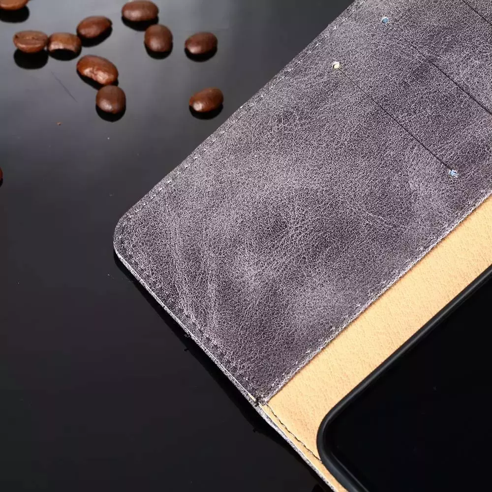 Чехол книжка для Infinix Zero X Pro idools Retro Grey (Серый)