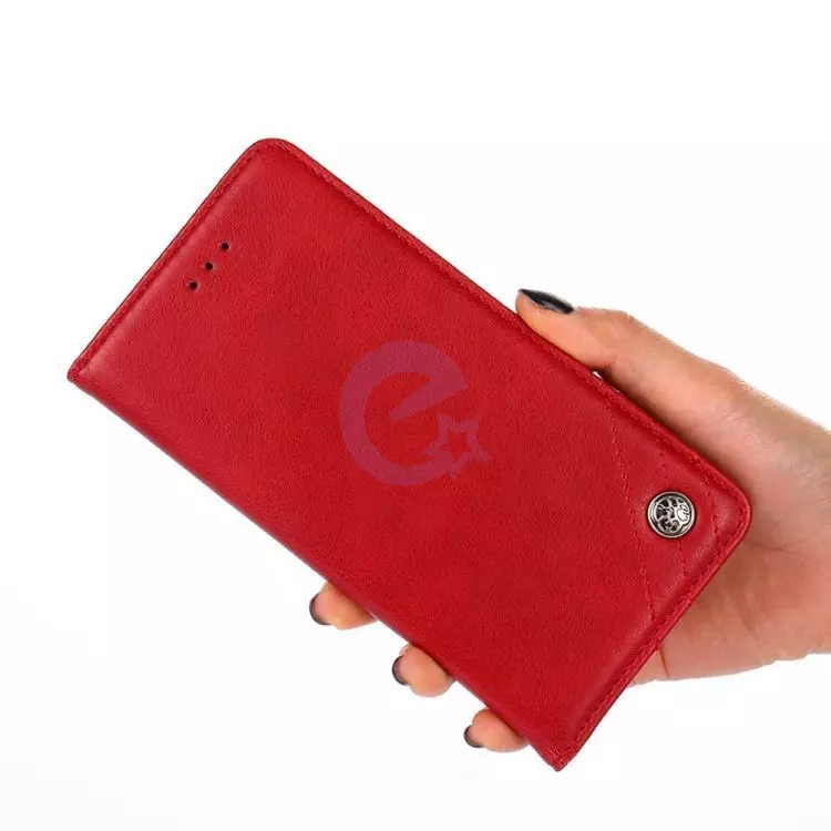 Чехол книжка для Motorola Moto G31 / G41 idools Retro Red (Красный)
