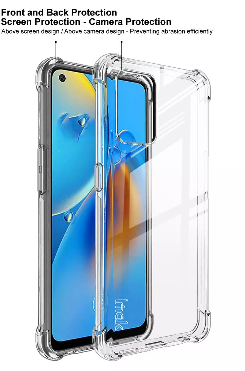 Противоударный чехол бампер для Vivo X60 Pro Imak Shock Transparent (Прозрачный)