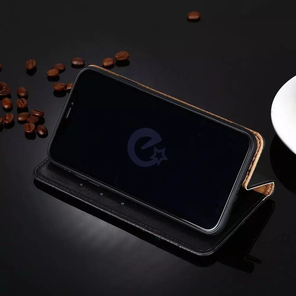 Чехол книжка для Motorola Moto G51 5G idools Retro Black (Черный)
