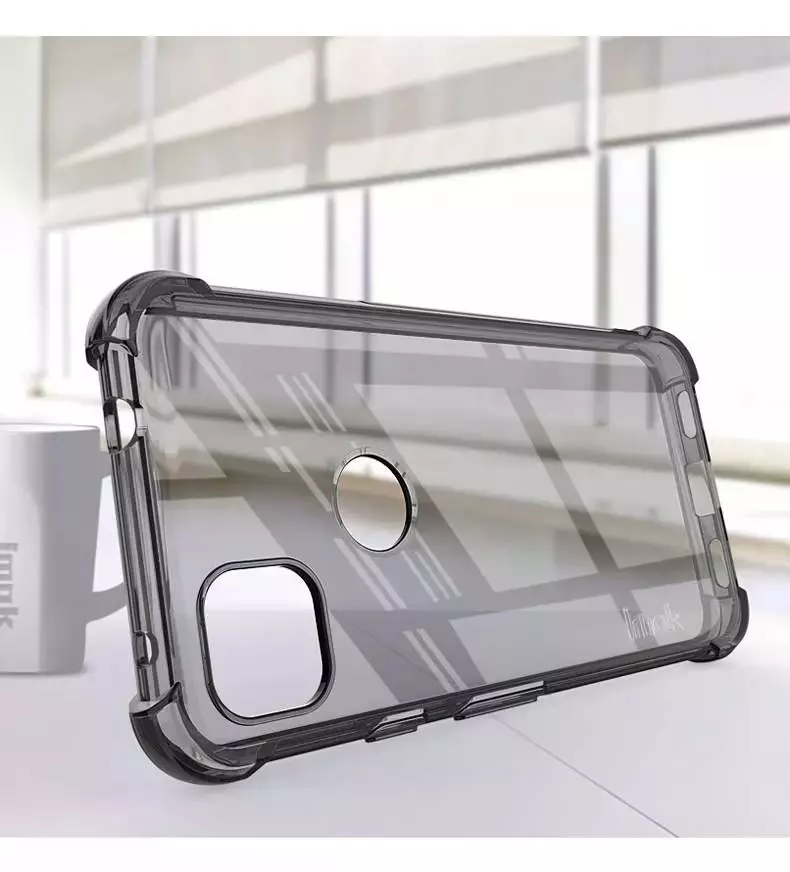 Противоударный чехол бампер для Infinix Smart 6 Imak Shock Black / Transparent (Черный / Прозрачный)