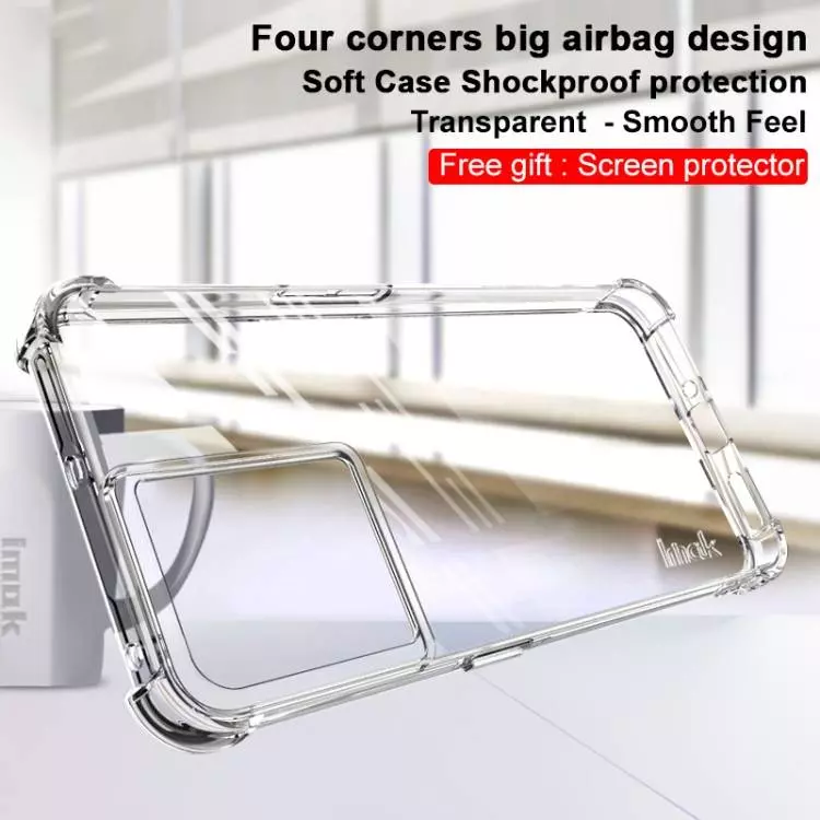 Противоударный чехол бампер для Xiaomi Poco C40 / Redmi 10C Imak Shock Black / Transparent (Черный / Прозрачный)