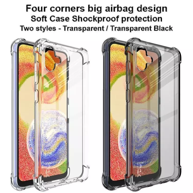 Противоударный чехол бампер для Samsung Galaxy M04 / Galaxy A04e Imak Shock Black / Transparent (Черный / Прозрачный) Противоударный чехол бампер для Samsung Galaxy M04 / Galaxy A04e Imak Shock Black / Transparent (Черный / Прозрачный)