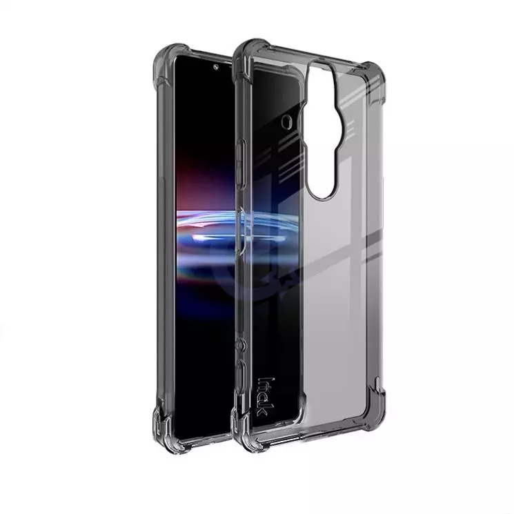 Противоударный чехол бампер для Sony Xperia Pro-I Imak Shock Black / Transparent (Черный / Прозрачный)