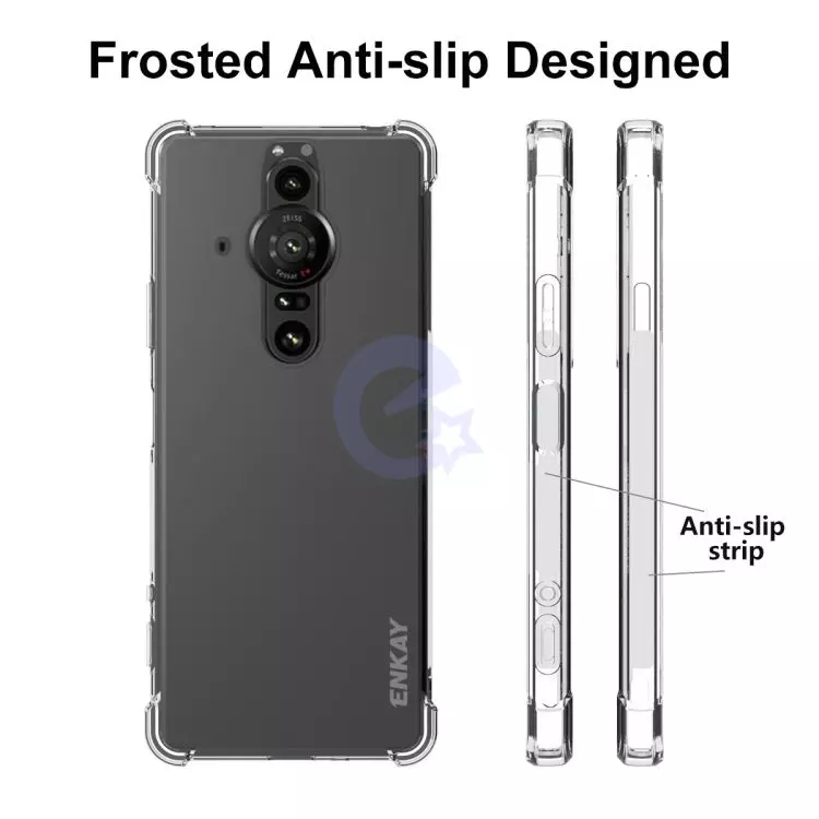 Противоударный чехол бампер для Sony Xperia Pro-I Imak Shock Black / Transparent (Черный / Прозрачный)