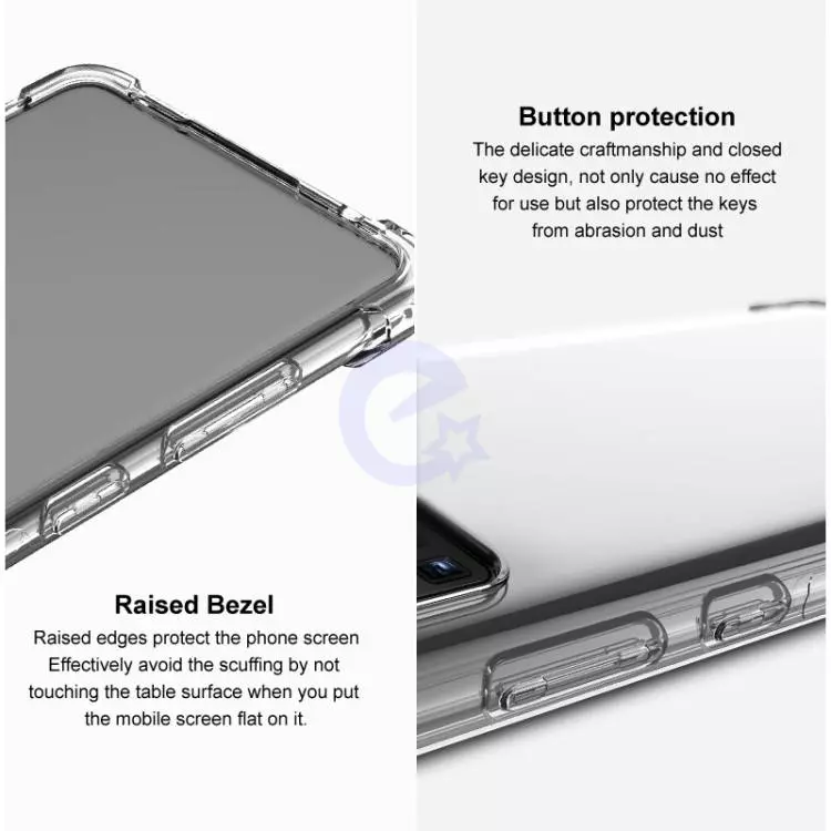 Противоударный чехол бампер для Xiaomi Redmi Note 11 Pro Plus 5G Imak Shock Black / Transparent (Черный / Прозрачный)