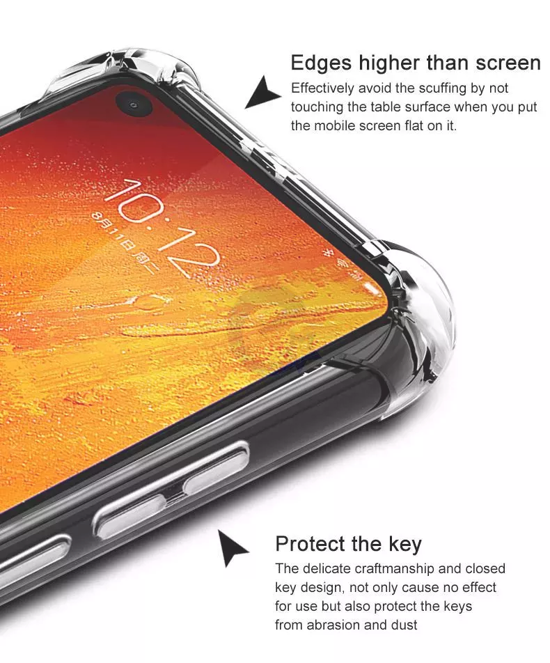 Противоударный чехол бампер для Motorola Moto G71 5G Imak Shock Transparent (Прозрачный)