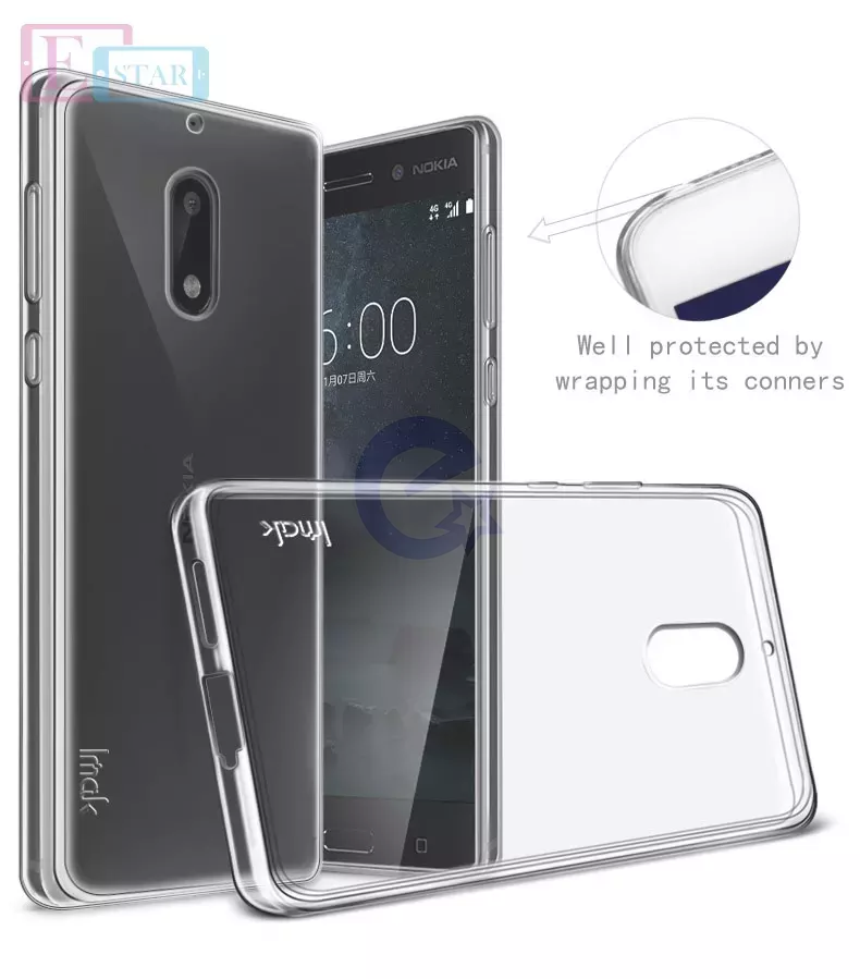 Противоударный чехол бампер для Nokia C01 Plus Imak Shock Transparent (Прозрачный)
