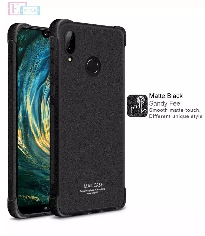 Протиударний чохол бампер для Wiko Y80 Imak Shock Matte Black (Матовий Чорний)